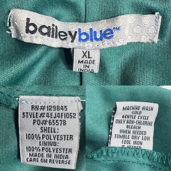 Bailey Blue Womens Floral Romper Shorts Teal Flowy  XL - Picture 9 of 9